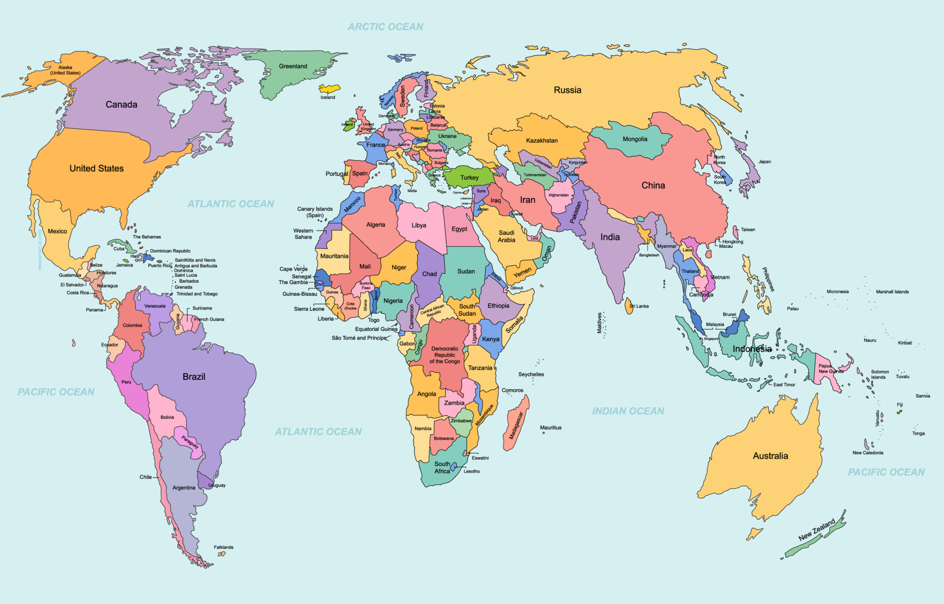 world map